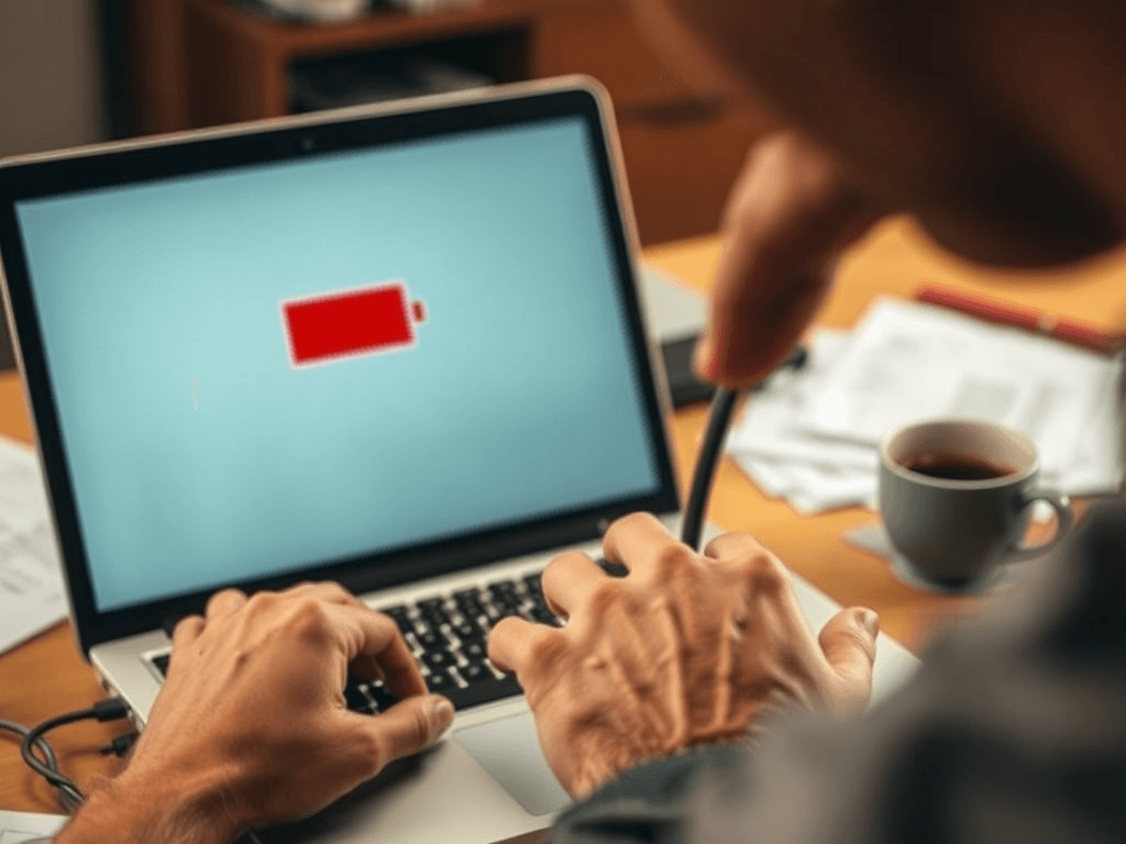 Laptop bateria 0 – podłączony nie ładuje